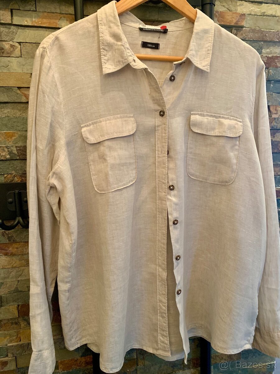 Damska lanová košeľa , 100% lán , stav ako nová - 2