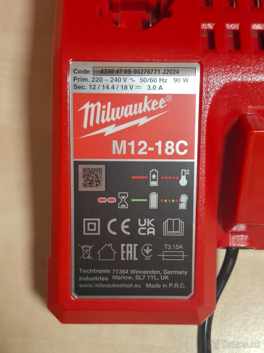 Milwaukee nabíjačka M12-18C - 2