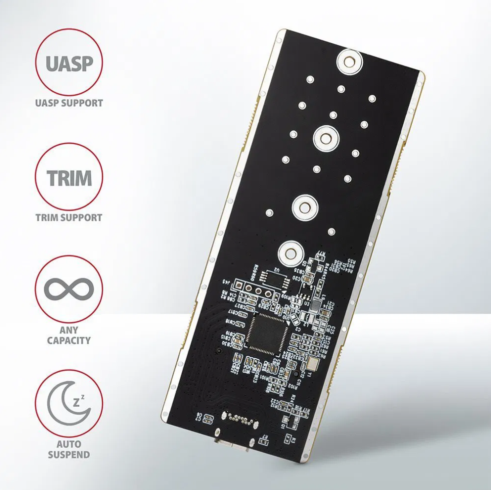 AXAGON EEM2-GTR, M.2 NVMe THIN RIB box - novy - 2