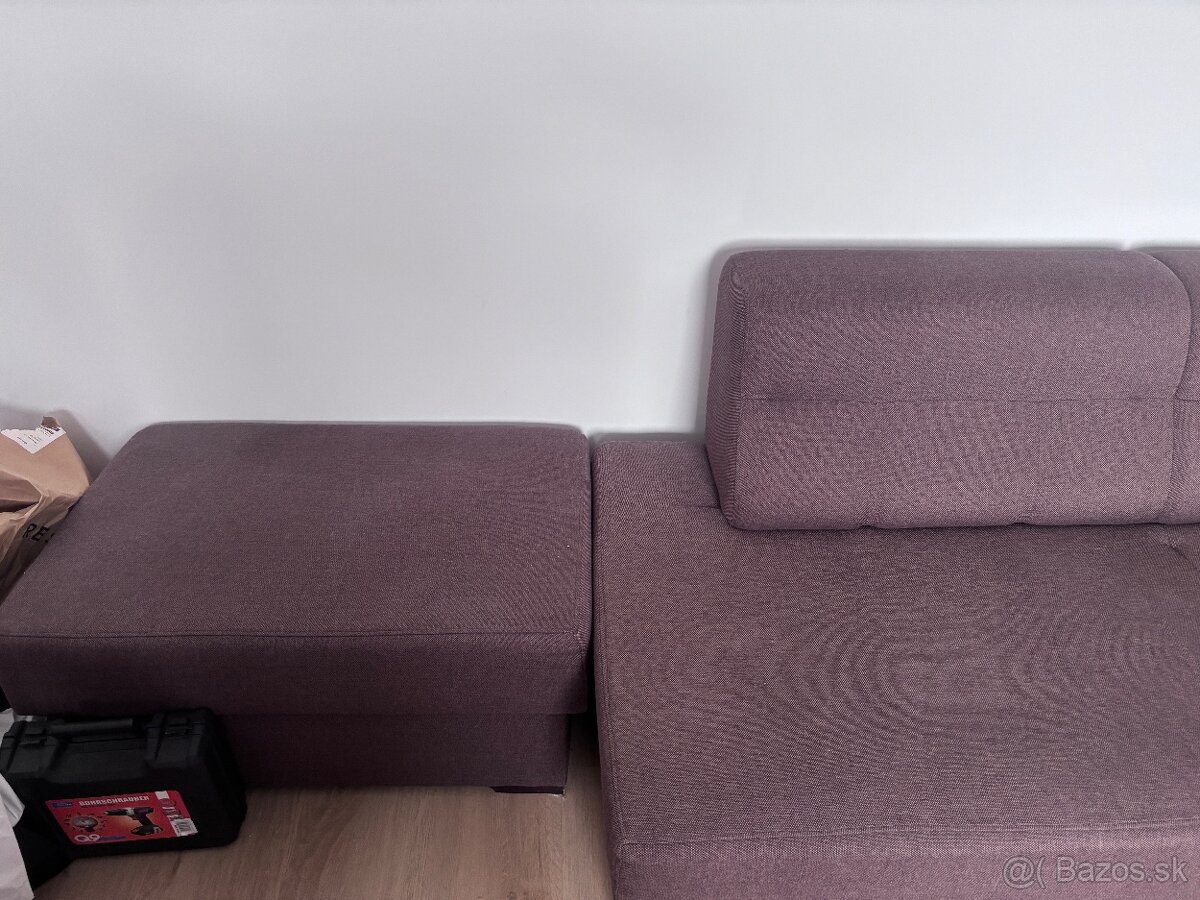 Gauč v tvare L + taburetka - 2