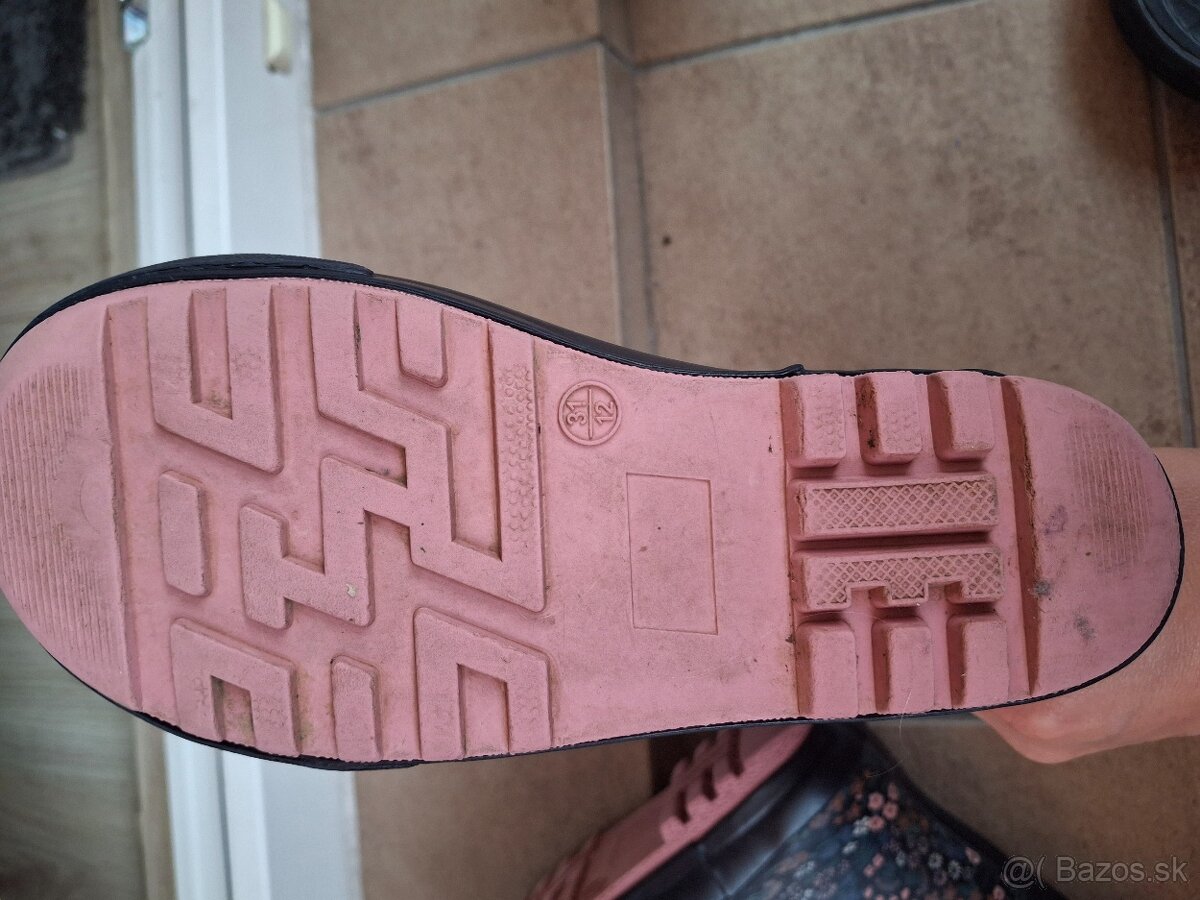 Dievčenské teplejšie gumáky - 2