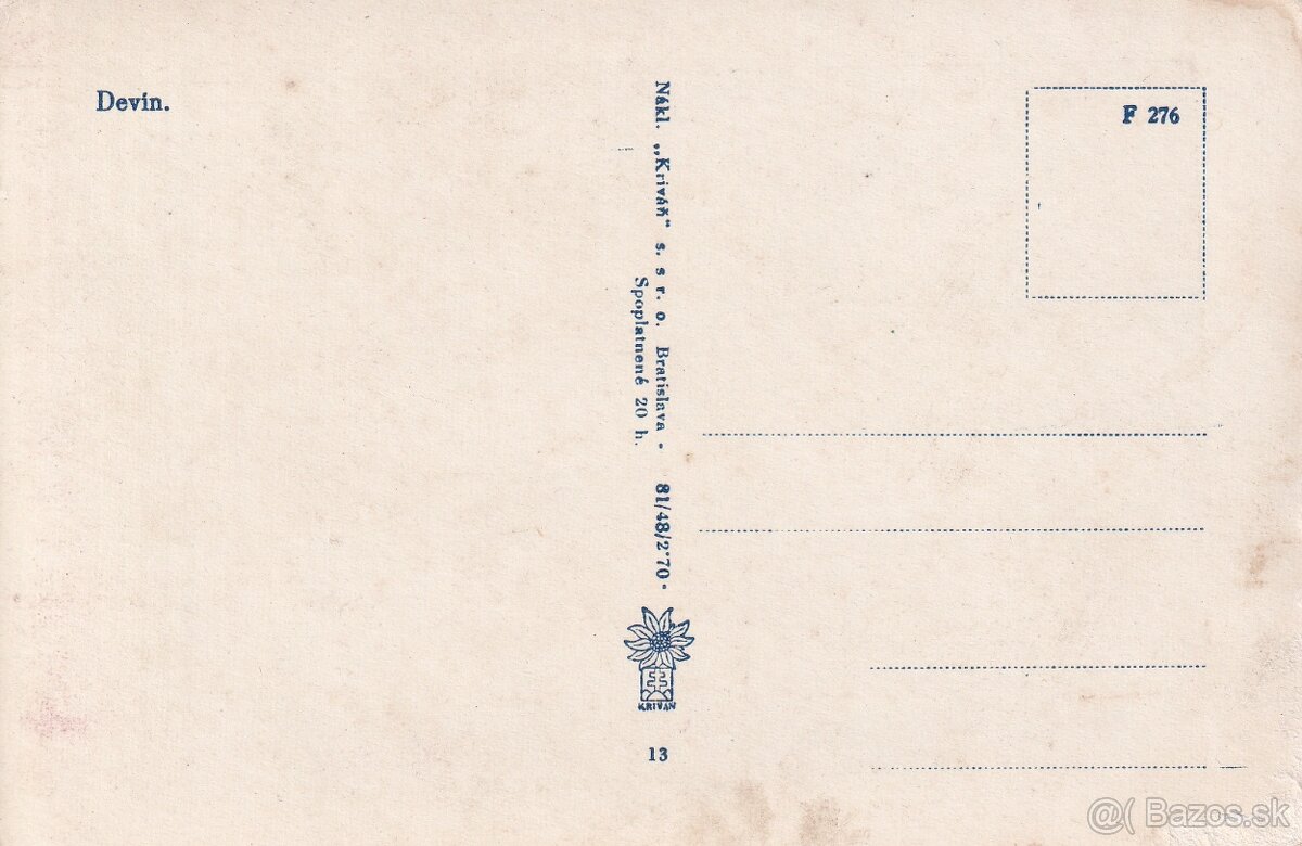 Staré pohľadnice a foto Bratislava, Devín, hrad - 2