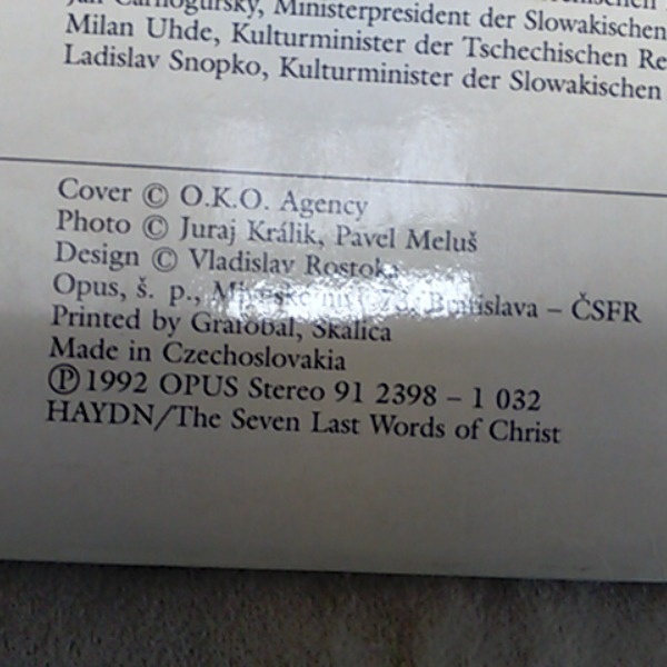 JOSEPH HAYDN ORATORIO - THE SEVEN LAST WORDS OF CHRIST - 2