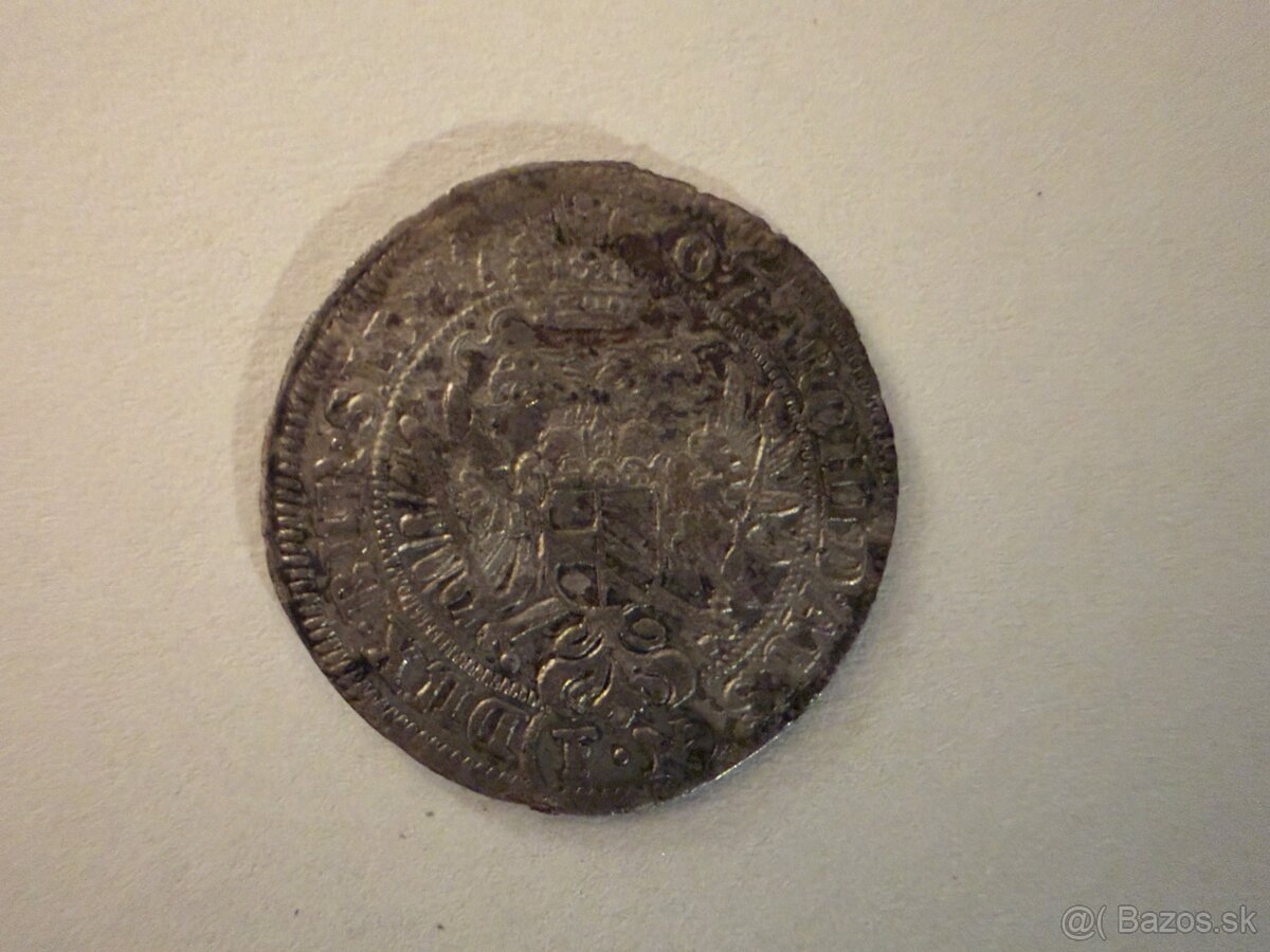 Strieborná minca 3 Kreuzer 1707 FN - 2