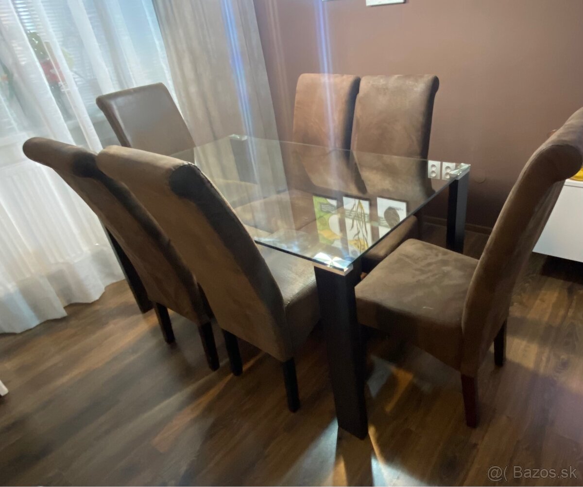 Skleneny jedalensky stôl 90x150 - 2