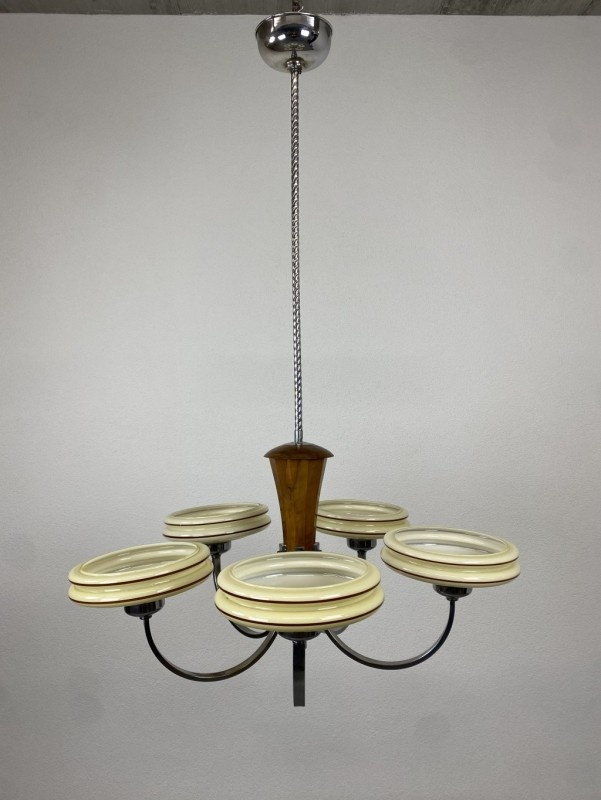 Art deco 5 tanierový luster - 2