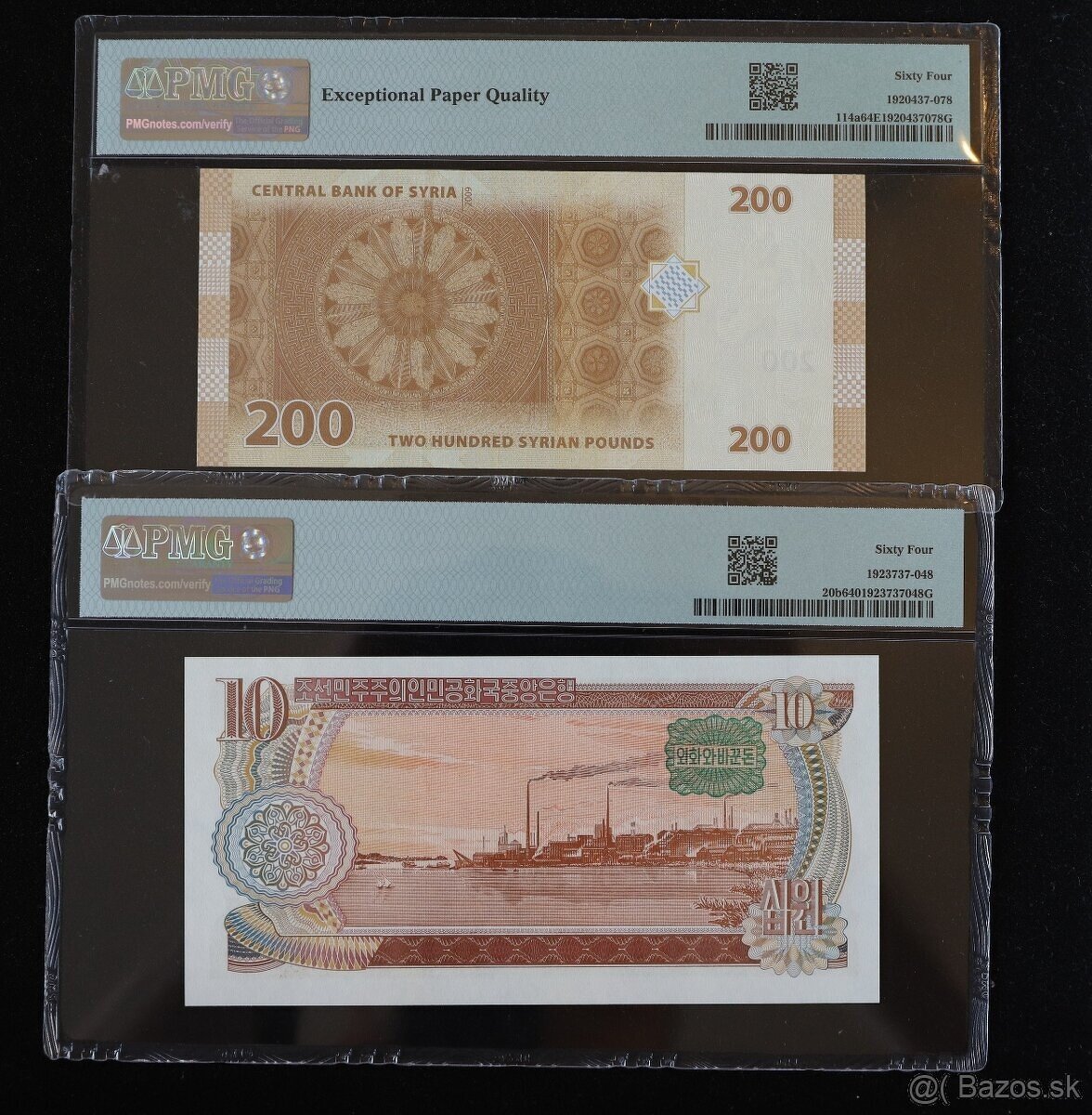 Unc bankovky s certifikátom PMG - 2