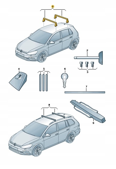VW GOLF VIII STREŠNÝ NOSIČ - 2