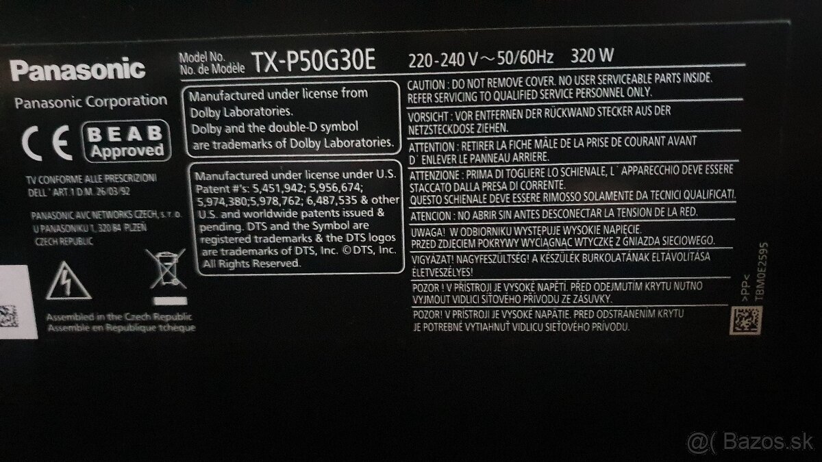 Panasonic TX P50 G30E, plazma 50 palcov - 2