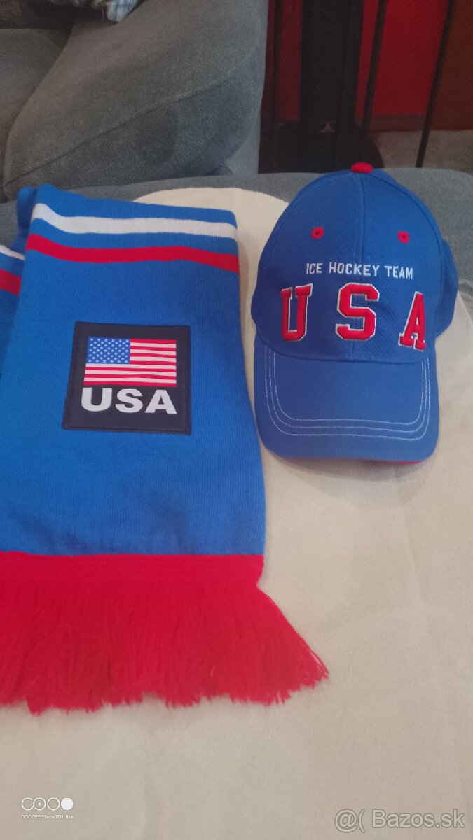 Šiltovka+šál USA - 2