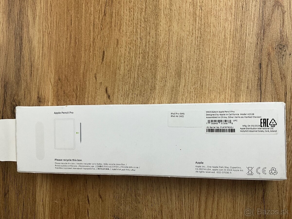 Apple Pencil Pro A2538 – originál, ako nový - 2