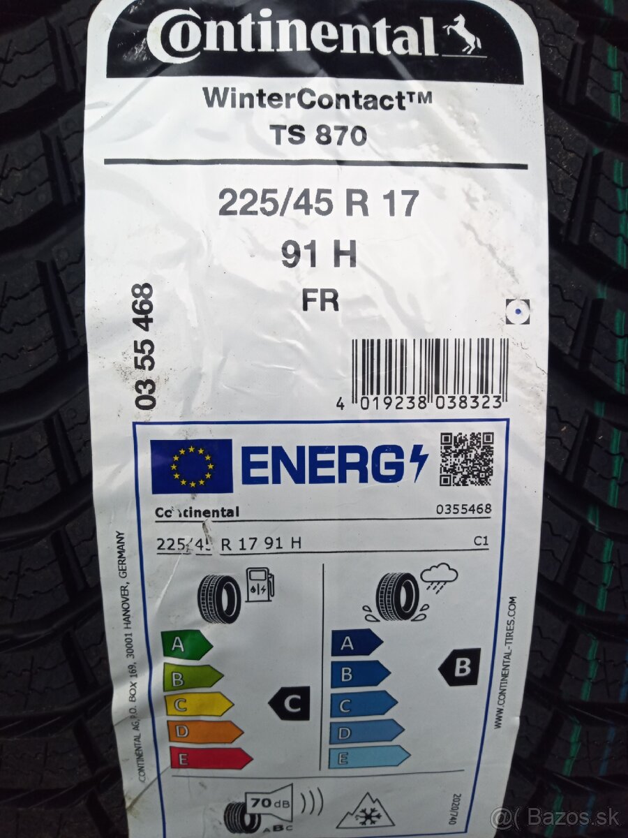 225/45 R17 91 H Continental TS 870 - 2