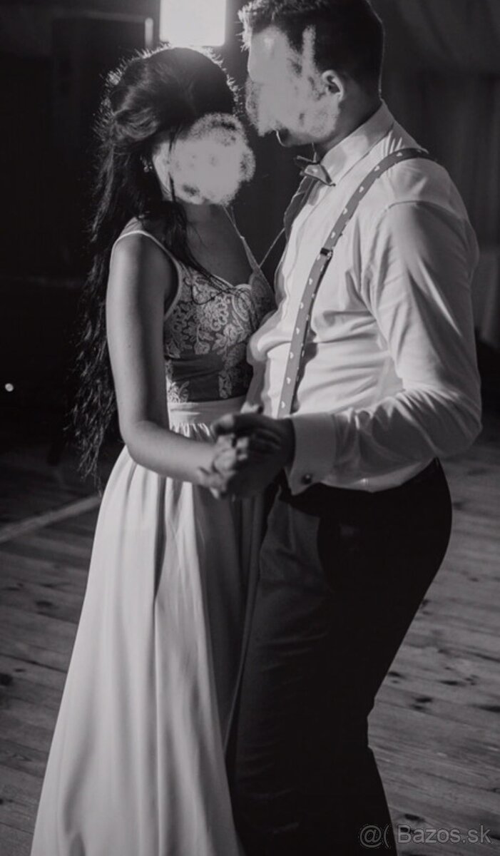 Svadobné/Popolnočné šaty - veľ.S - 2