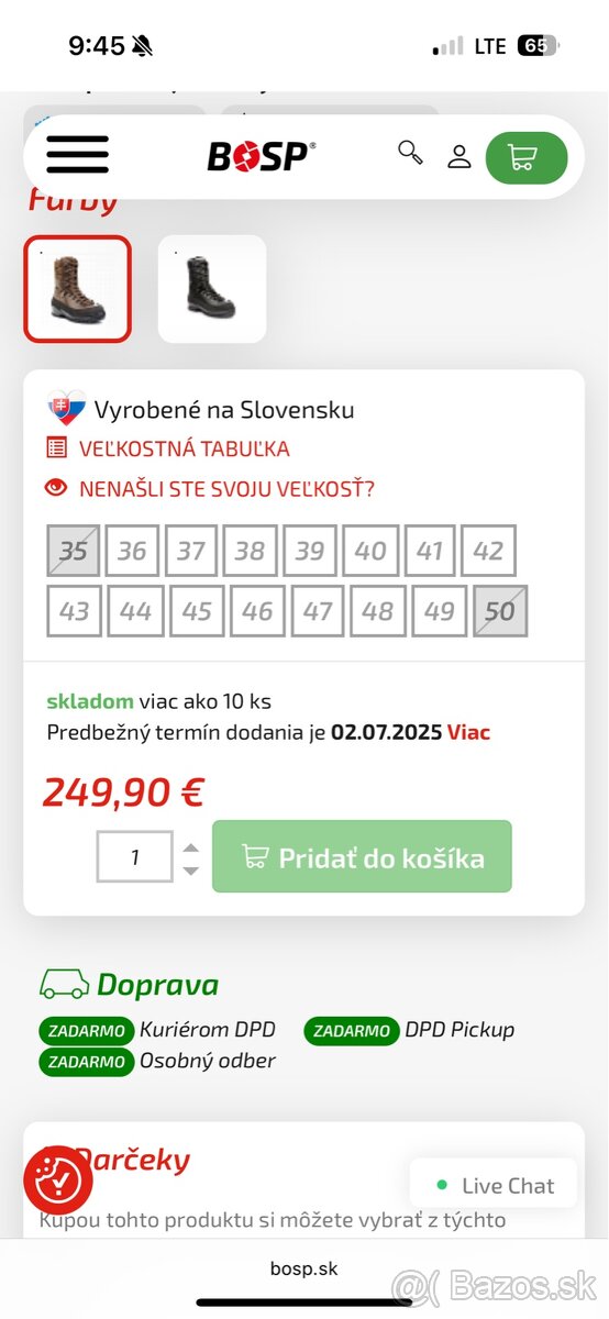 Polovnicka obuv bosp - 2