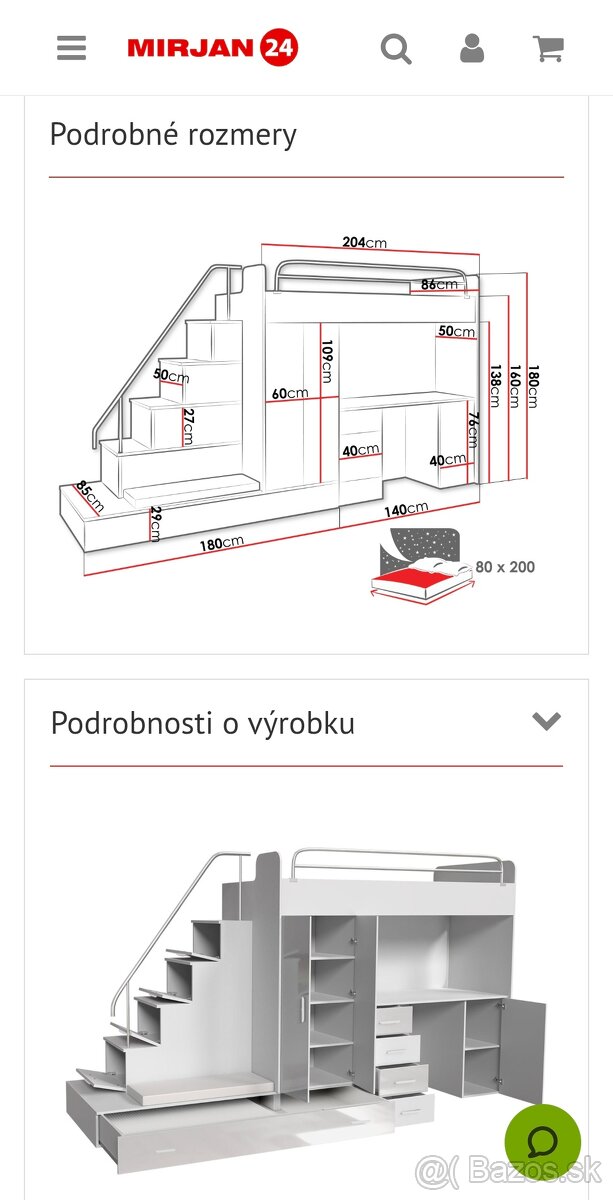 Multifunkčná poschodová posteľ - 2