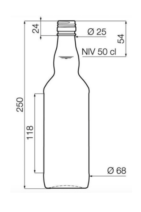 Fľaše na alkohol 500ml - 2