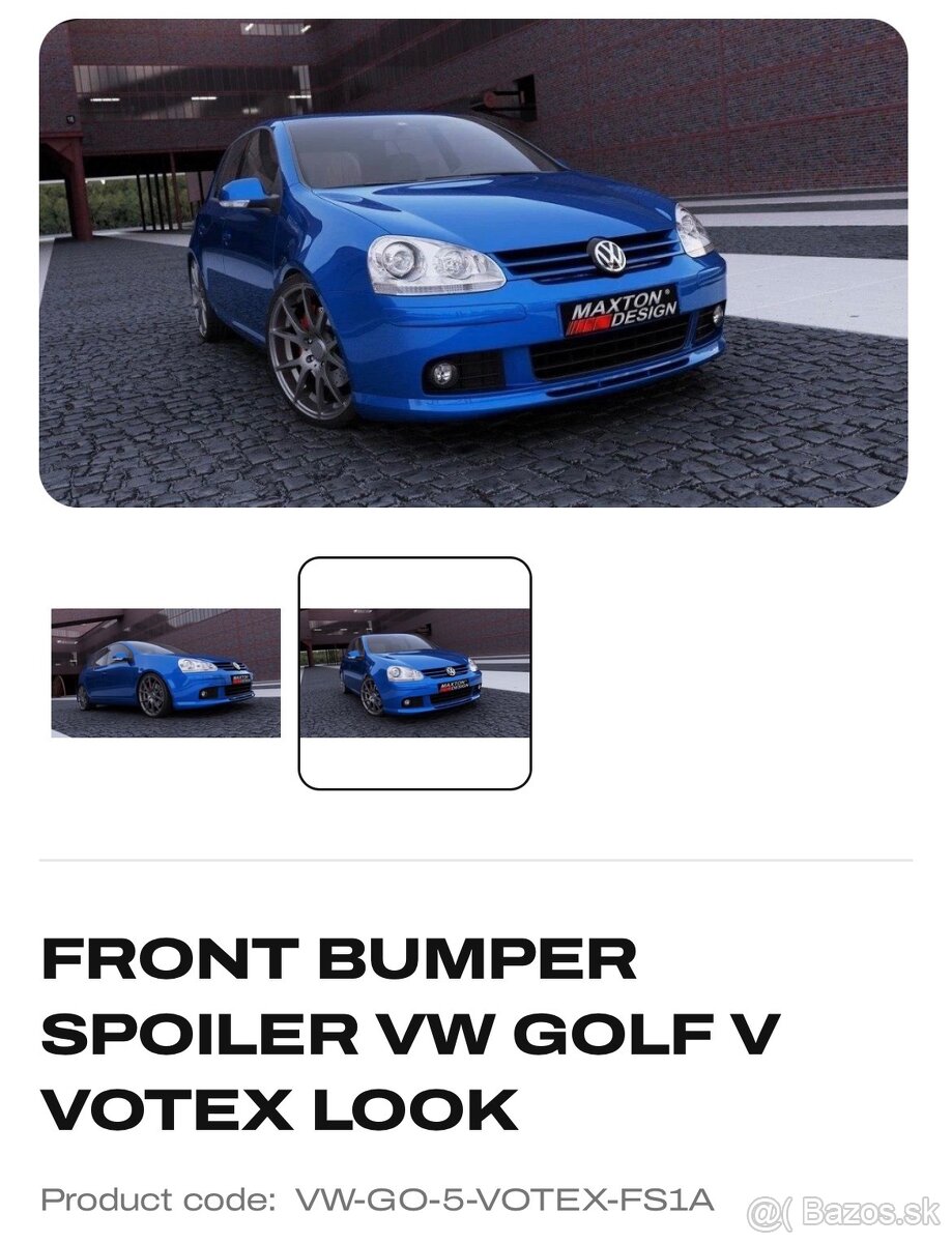 MAXTON DESIGN - VW golf 5 - front bumper spoiler - 2