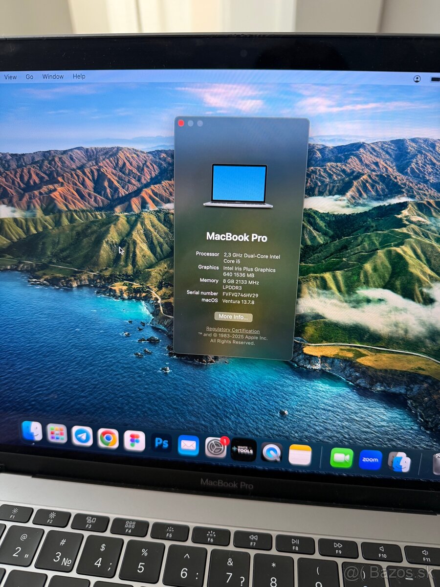 MacBook Pro 13" 2017, i5 2.3GHz, 8GB, 256GB SSD - 2