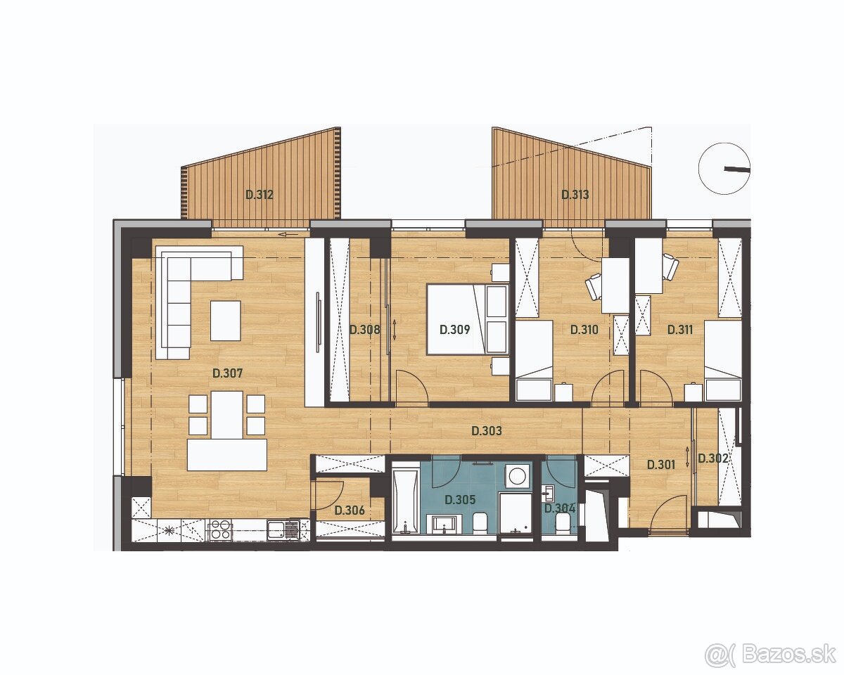 NOVOSTAVBA 4-izbový byt 120 m2 vo Villa Borovica, KE-Západ - 2