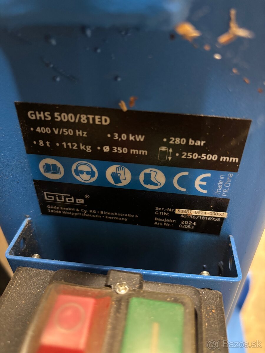 Prenájom - Štiepačka dreva GHS 500/8TED - 2