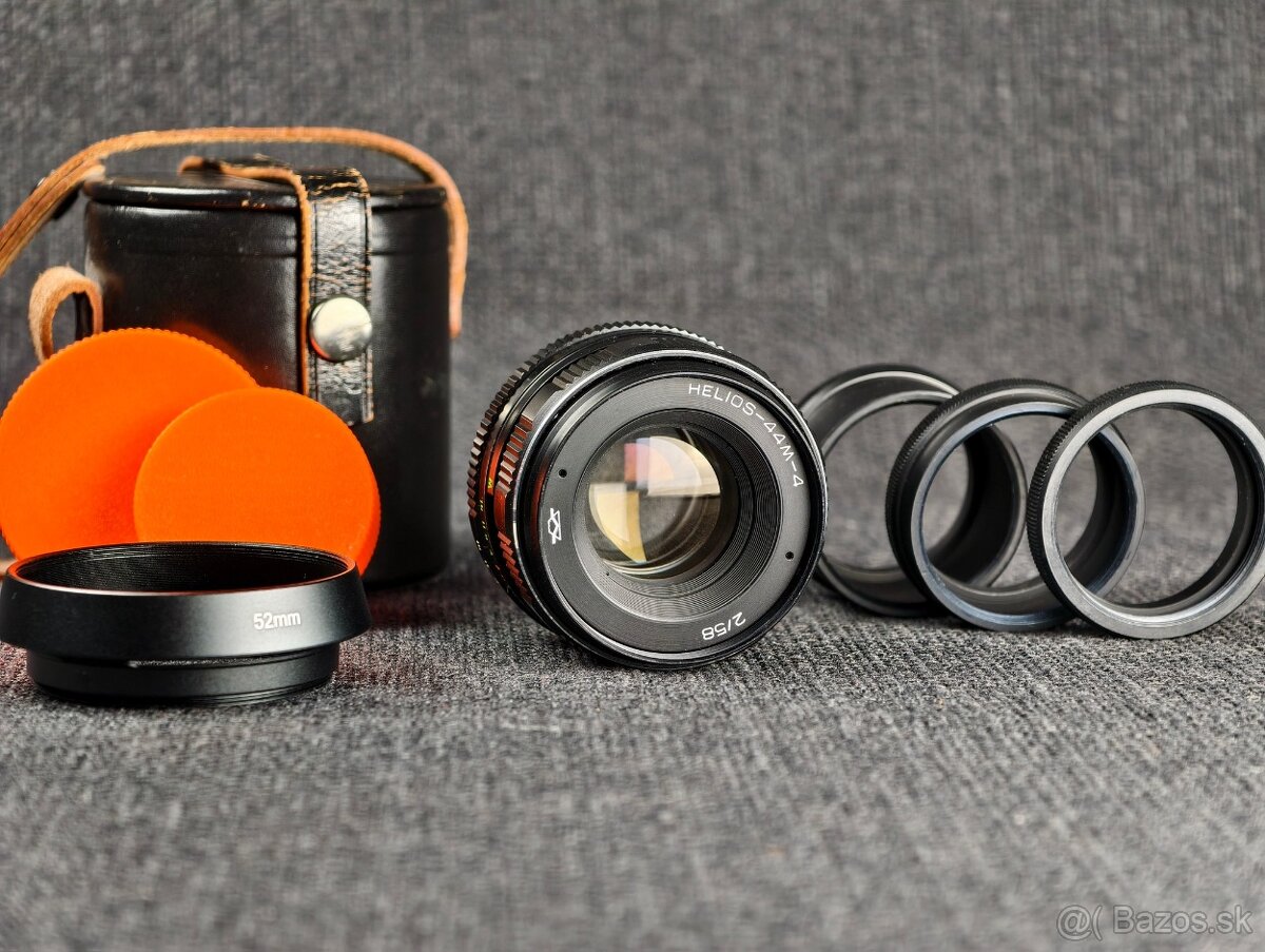 HELIOS 44M-4 58mm f2 M42 KMZ TOP + příslušenství - 2