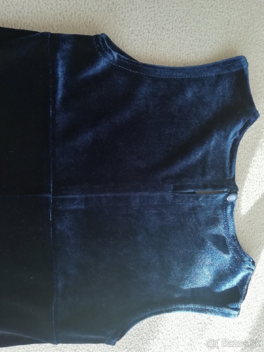 Dievčenské tmavomodré spoločenské šaty. - 2