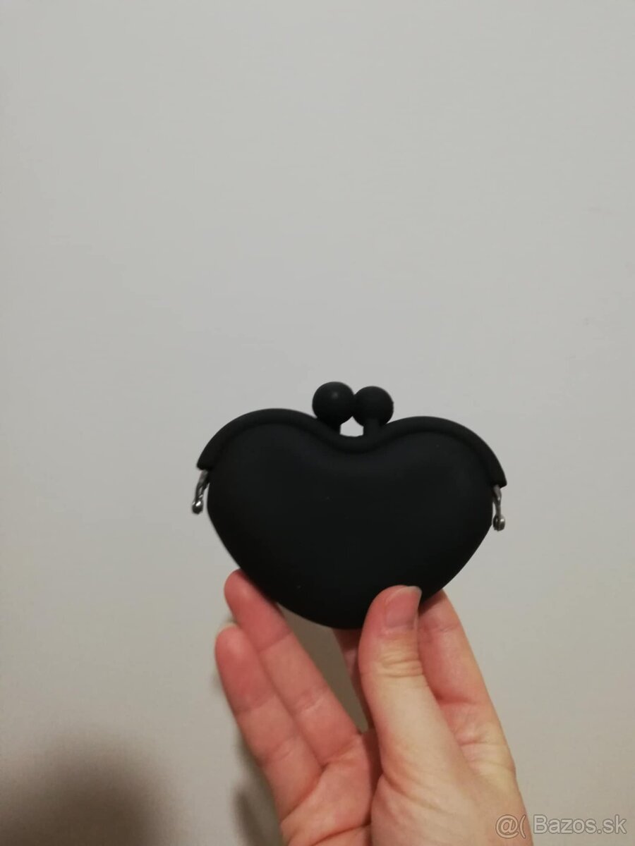 Peňaženka na drobné (čierne silikónové) Vianoce - 2