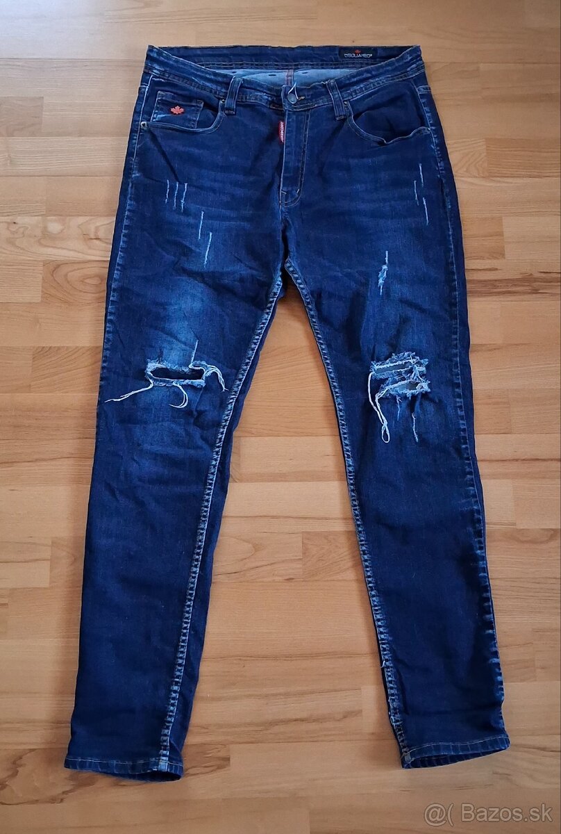 Dsquared2 slim fit streč trhané - 2