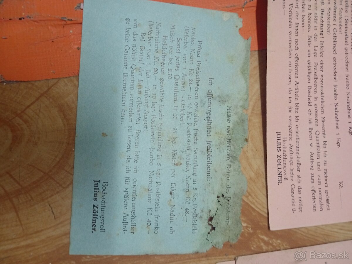 Papier Maďar.kralovska pošta.tiskopis - 2