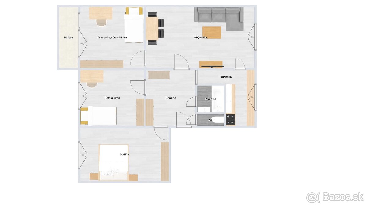 4 izbový byt - Košice terasa - 2