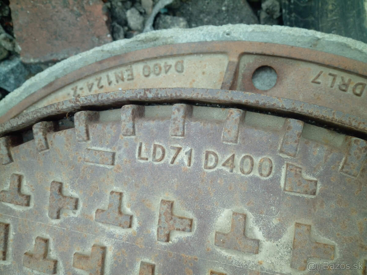 Liatinový poklop na skružu, šachtu 70cm - 2