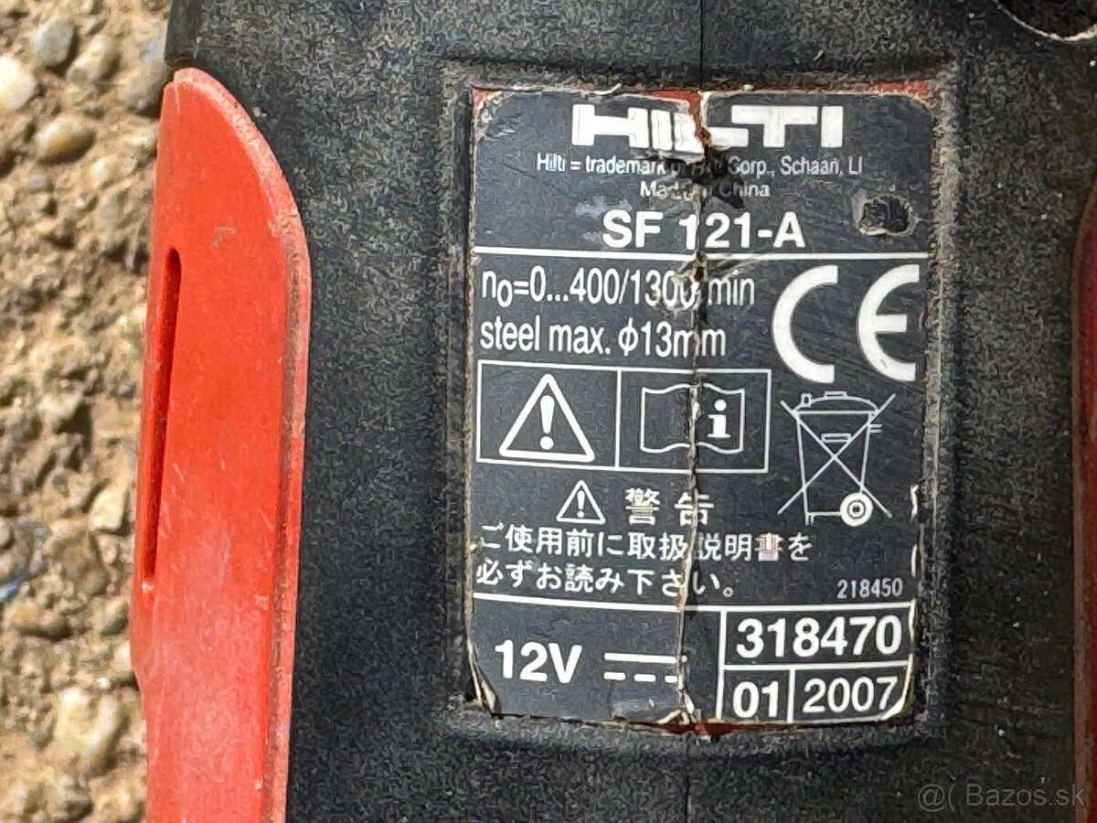 Predam aku skrutkovač HILTI SF 121-A - 2