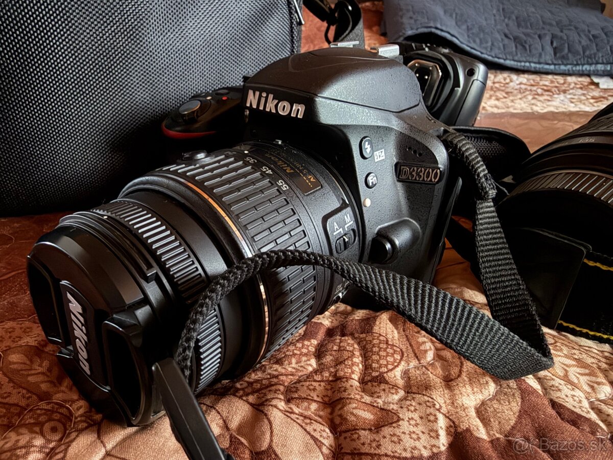 Predám Nikon D3300 – 2 objektívy + blesk - 2