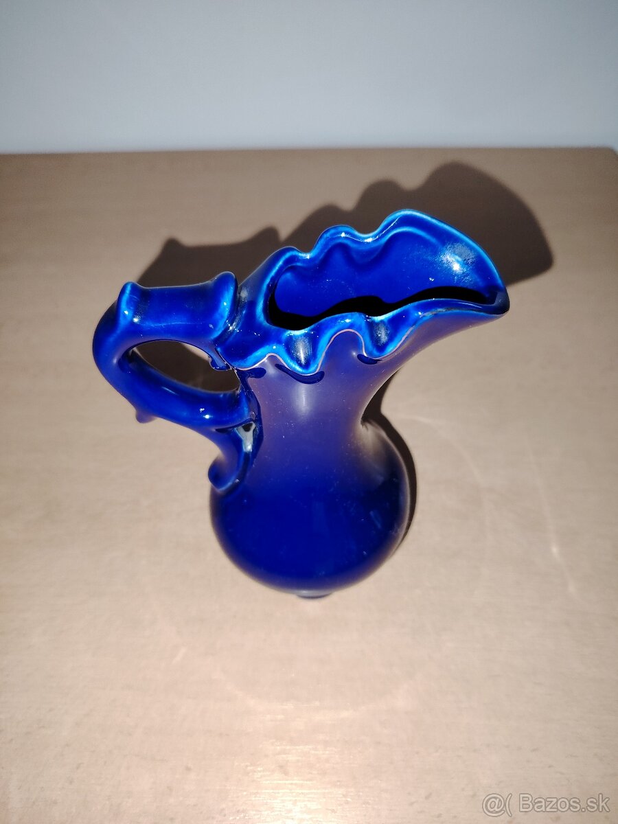 Modrá keramika - veľká váza - 2