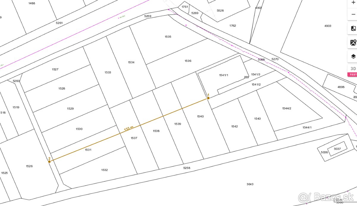 pozemok-časť parcely k.u. Krivá - 2