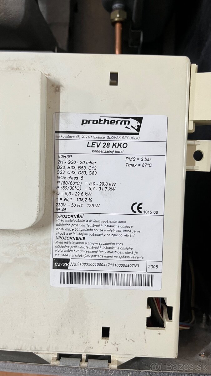 Predám kondenzačný kotol Protherm Lev - 2