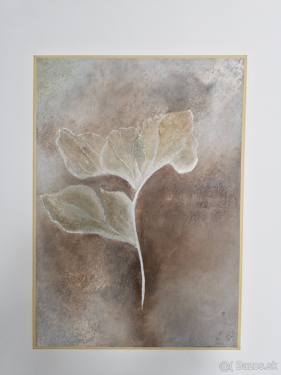 Abstraktny obraz strukturovany 70x50cm S - 2