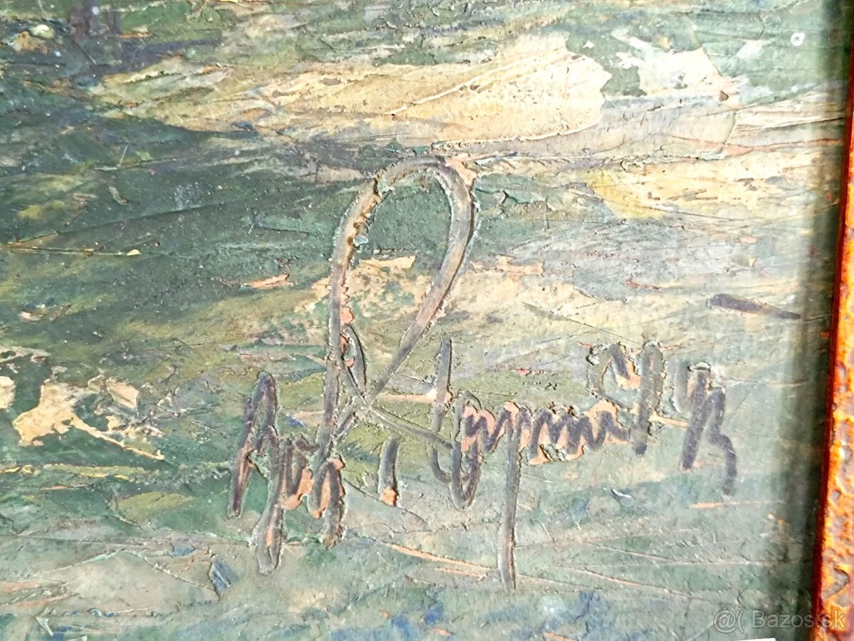 Obraz, VYSOKÉ TATRY 1973- BOHUMIL POSPÍŠIL,olej 50x70 - 2