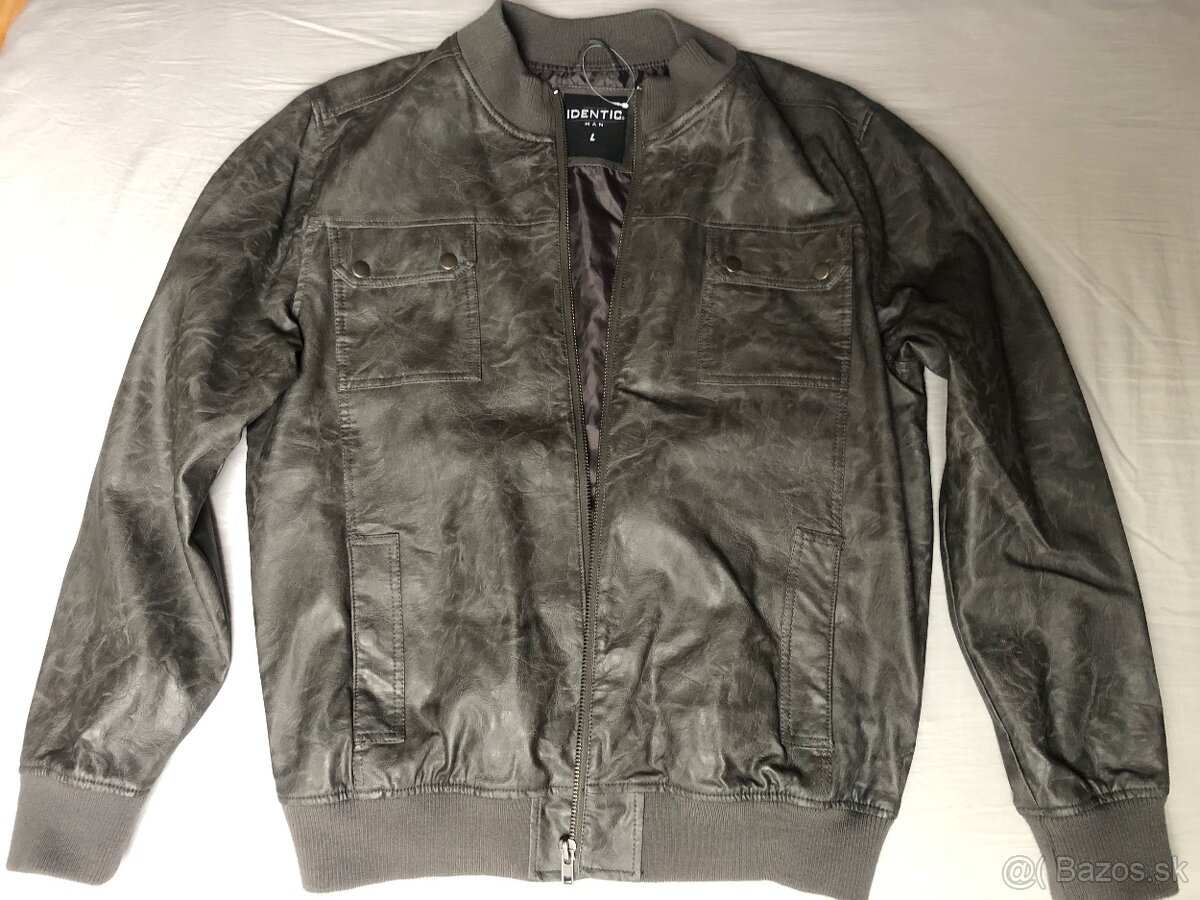 Pánska koženková bunda L - 2
