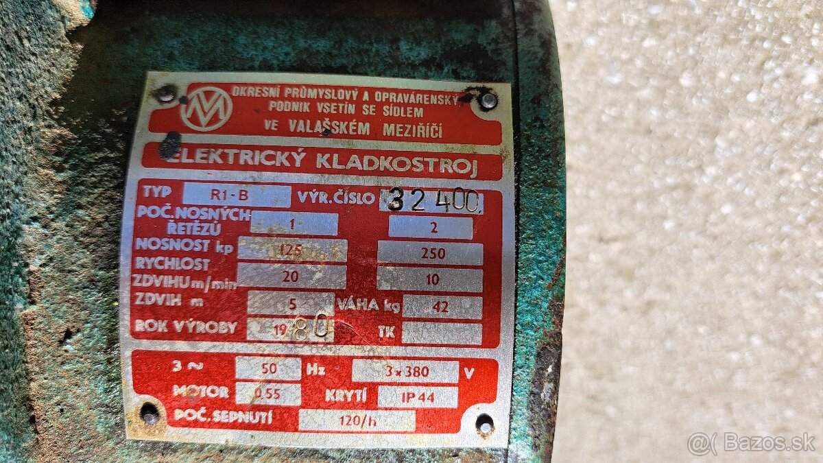 Elektrický kladkostroj - 2