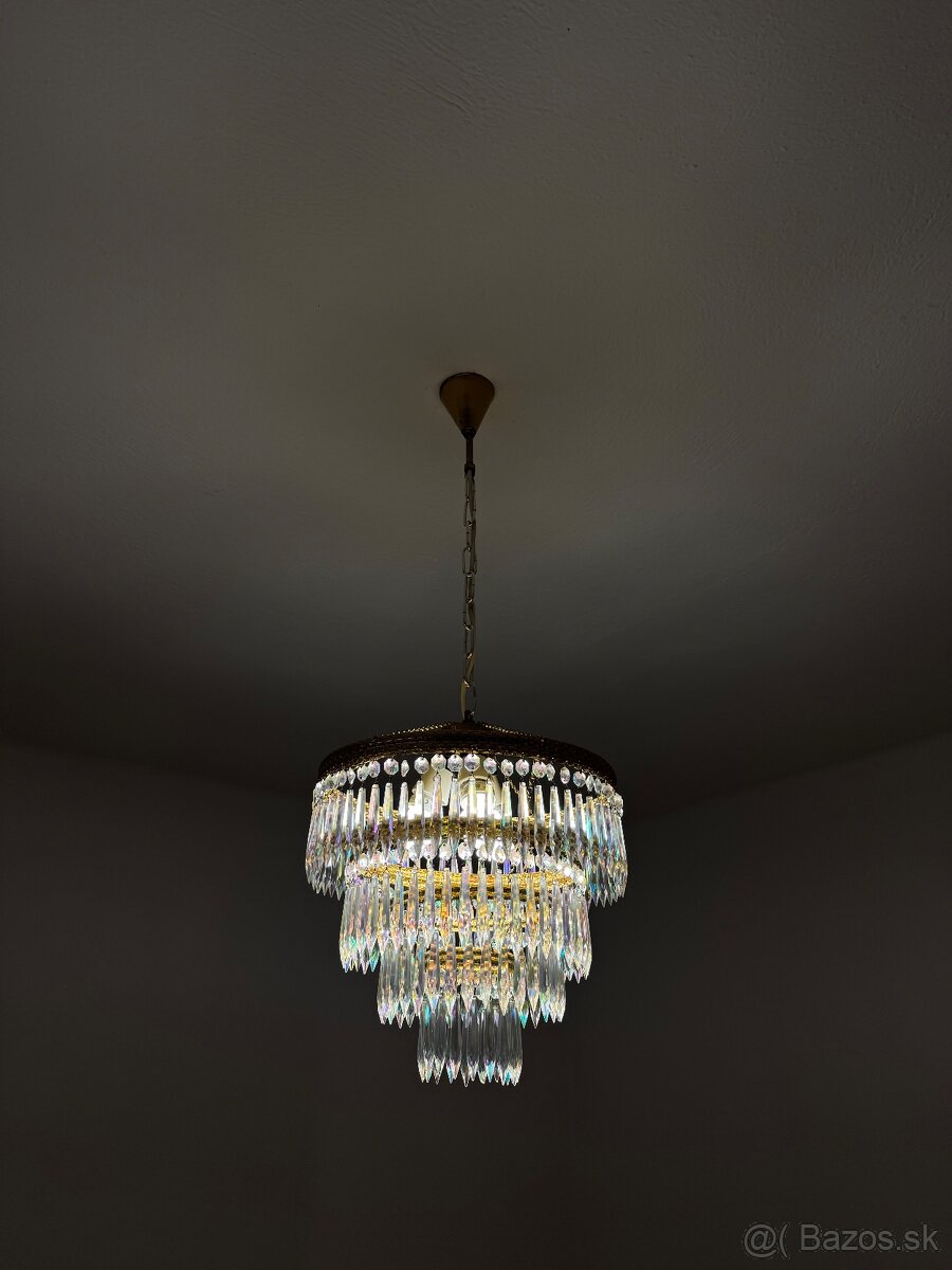 Krásny vzácny luster z kryštálu vo vintage štýle - 2