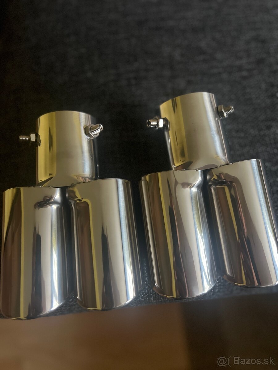 Dvojitá koncovka výfuku 2x - 4 výfuky tuning - 2