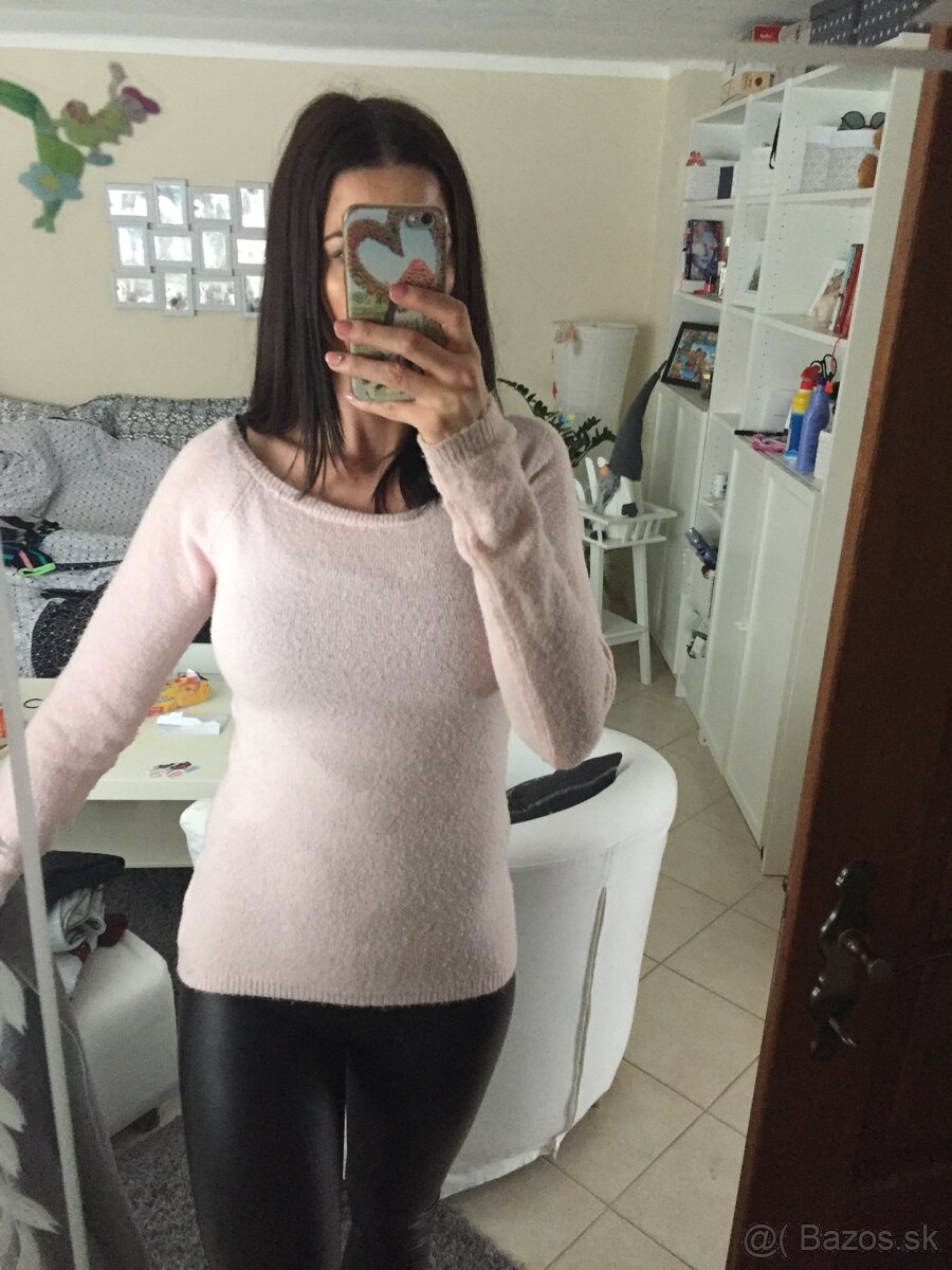 Dámsky ružový sveter - 2