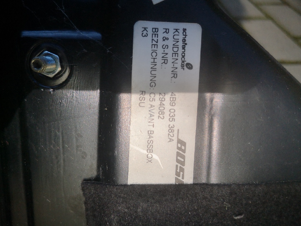 Audi a6, s6, rs6 c5 subwoofer - 2