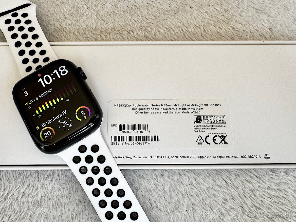 Apple Watch 9 45mm, TOP STAV, ZDRAVIE BATÉRIE 100% - 2