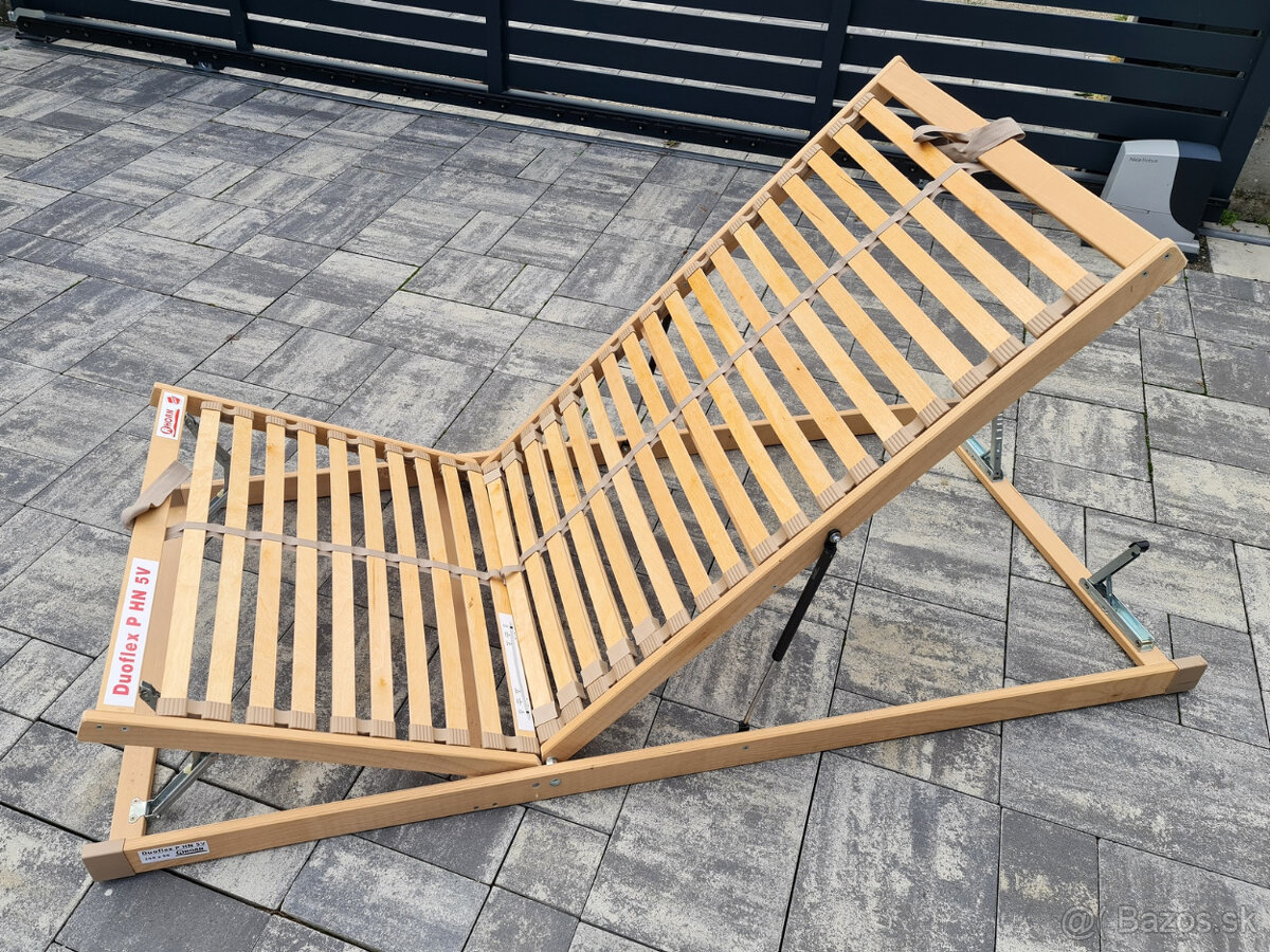 Polohovateľný, nastaviteľný, výklopný lamelový rošt 90x200 - 2