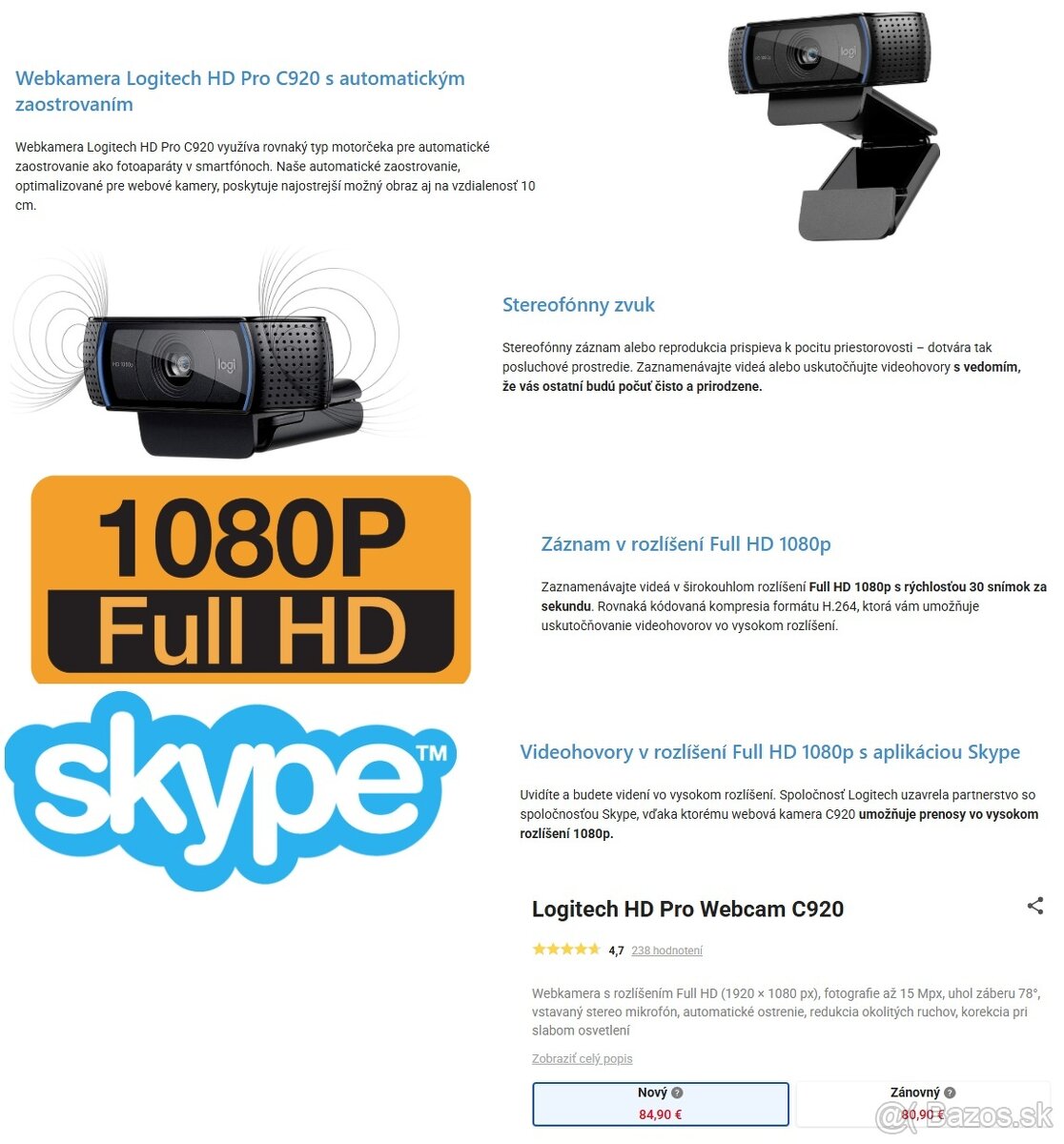 Web kamera Logitech HD Pro Webcam C920 - 2