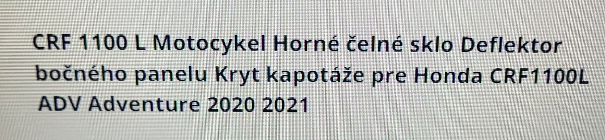 Honda africa twin adventur deflektory kapotáž - 2