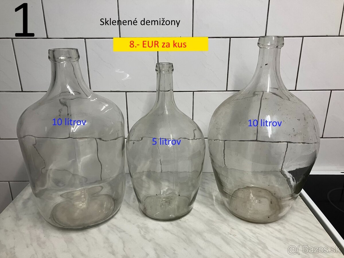 Demižony sklenené a postrekovač - 2