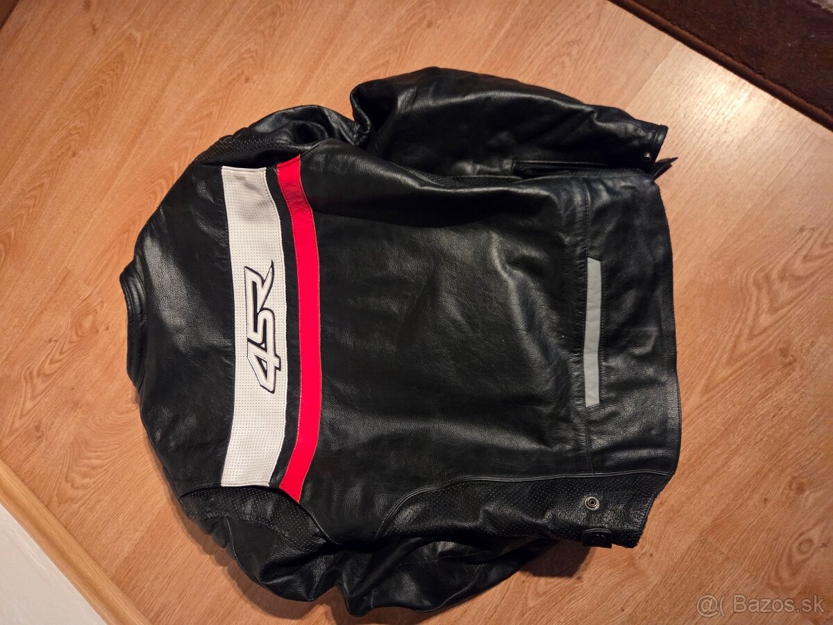 Kožená moto bunda 4SR Roadster III Red velkost 56 - 2